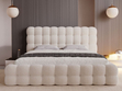 Polsterbett mit Bettkasten und Lattenrost 200x200 Twist Beige