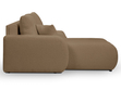 Ecksofa mit Schlaffunktion und Bettkasten Links Adoro Braun