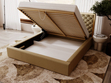 Polsterbett mit Bettkasten und Lattenrost 140x200 Bonito Braun