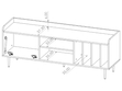 TV-Lowboard mit Türe 150 cm Vasa Braun