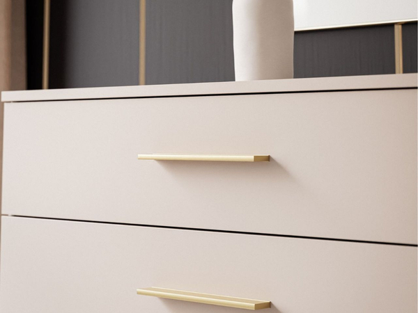 Kommode mit Türe, Schubladen und LED-Beleuchtung Nuveo Kaschmir