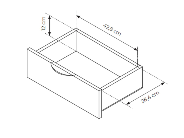 Nachttisch mit zwei Schubladen Magico Eiche Dunin
