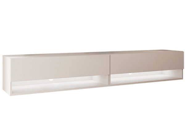 Hänge TV-Schrank 180 cm für Wohnzimmer mit LED-Beleuchtung Aurelie Kaschmir matt