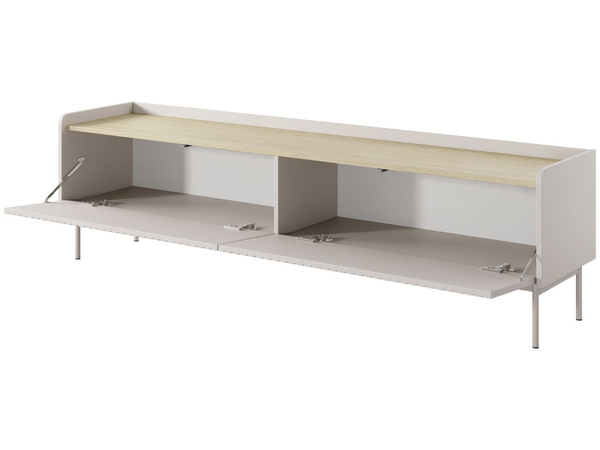 TV-Lowboard mit Türen Abios Beige, Scandi Eiche