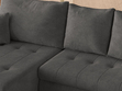 Ecksofa L-Form mit Schlaffunktion und Bettkasten Lino Dunkelgrau