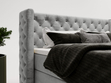 Boxspringbett mit Bettkasten 180x200 Lion Grau