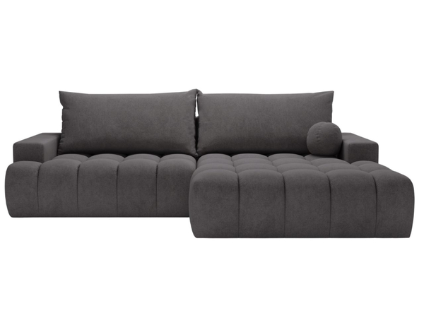 Ecksofa L-Form mit Schlaffunktion und Bettkasten Havi Rechts Graphit