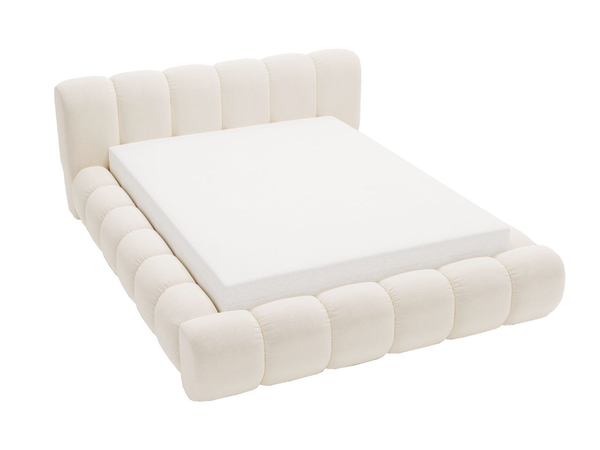 Polsterbett mit Bettkasten und Lattenrost 120x200 Doria Creme