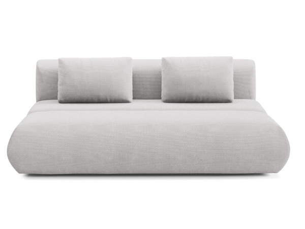 Schlafsofa mit verstellbarer Rückenlehne, Schlaffunktion und Bettkasten Figo Grau