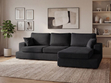 Ecksofa L-Form fürs Wohnzimmer Nesto Rechts Schwarz