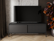 TV-Lowboard mit Türen 153 cm Sorano Schwarz