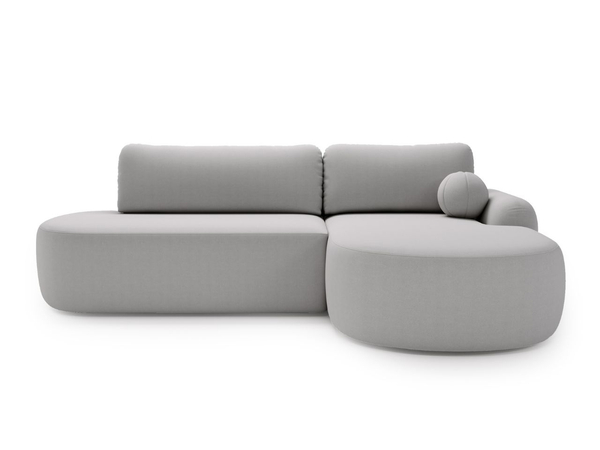 Ecksofa L-Form Rechts mit Schlaffunktion und Bettkasten Aurio O Grau