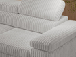 Ecksofa L-Form mit Schlaffunktion und Bettkasten Argon Links Grau
