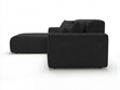 Ecksofa L-Form Links Nork Schwarz