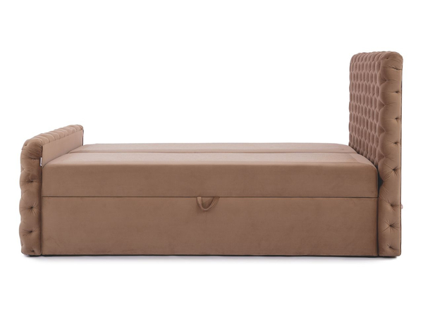 Boxspringbett mit Bettkasten 200x200 Cleo Lux Grau