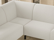 Ecksofa L-Form Links Regento Bouclé-Stoff Weiß 