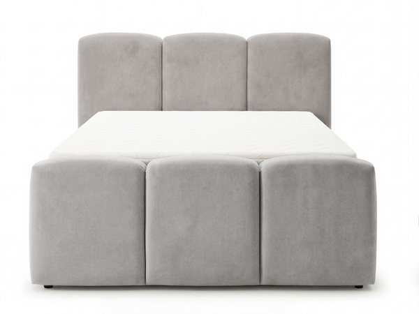 Boxspringbett mit Bettkasten 120x200 Campi Grau