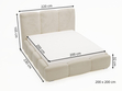 Polsterbett mit Bettkasten und Lattenrost 200x200 Bubble Schwarz