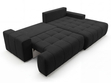 Ecksofa L-Form mit Schlaffunktion und Bettkasten Tulio Rechts Schwarz