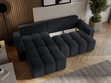Ecksofa L-Form mit Schlaffunktion und Bettkasten Bresso Schwarz