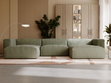 Wohnlandschaft Universell Moderne Cord Ecksofa Landi Grün