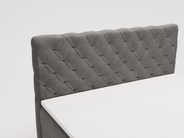 Boxspringbett mit Bettkasten 160x200 Lunaris Dunkelgrau
