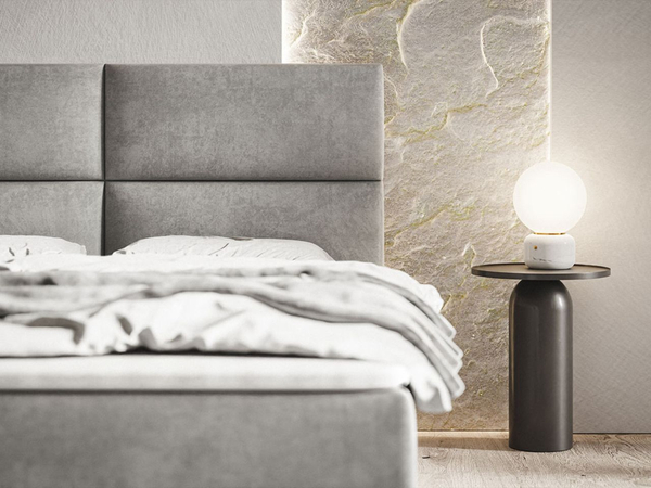 Boxspringbett mit Bettkasten 120x200 Hera Schwarz