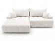 Ecksofa L-Form mit Schlaffunktion und Bettkasten Tulio Links Creme
