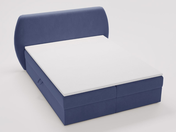 Boxspringbett mit Bettkasten 140x200 Bogota Dunkelblau