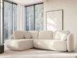 Ecksofa mit Schlaffunktion und Bettkasten Links Carino Creme