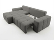 Ecksofa L-Form mit Schlaffunktion und Bettkasten Bresso Dunkelgrau