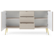 Kommode mit Türen und Schubladen Viva Beige auf Golden Beinen