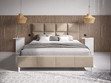 Polsterbett mit Lattenrost 140x200 Luxe Beige
