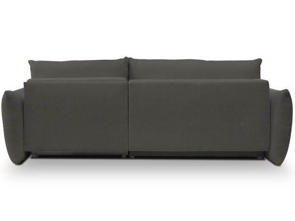 Ecksofa L-Form mit Schlaffunktion und Bettkasten Bene Schwarz