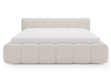 Polsterbett mit Bettkasten und Lattenrost 160x200 Cloud Low Bouclé-Stoff Beige