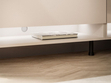 TV-Schrank für das Wohnzimmer 180 cm mit schwarzen Metallbeinen und LED-Beleuchtung Aurelie Kaschmir matt