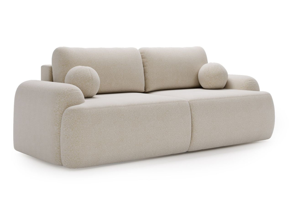 Sofa mit Schlaffunktion und Bettkasten Aurio Weiß