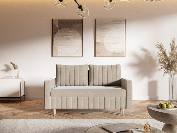 Schlafsofa mit Bettfunktion und Bettkasten Castelo Beige