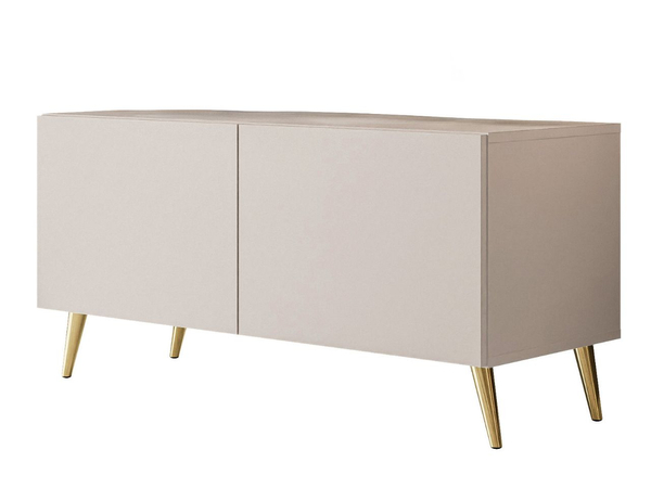 TV-Lowboard mit Türen auf Goldenen Metallbeinen 100 cm Nodoo Kaschmir