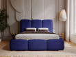 Polsterbett mit Bettkasten und Lattenrost 160x200 Bubble Blau
