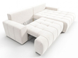 Ecksofa L-Form mit Schlaffunktion und Bettkasten Tulio Rechts Creme