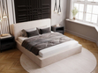 Polsterbett mit Bettkasten und Lattenrost 180x200 Monaco Beige