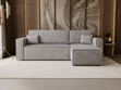 Modernes Ecksofa mit Schlaffunktion und Stauraum Prato L  Grau