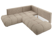 Ecksofa mit Schlaffunktion und Bettkasten Links Kair Hellbraun