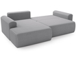 Ecksofa mit Schlaffunktion und Bettkasten Belvio links Hellgrau