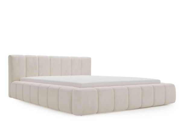 Polsterbett mit Bettkasten und Lattenrost 120x200 Orio Beige