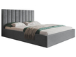 Polsterbett mit Bettkasten und Lattenrost 160x200 Sesto Grau