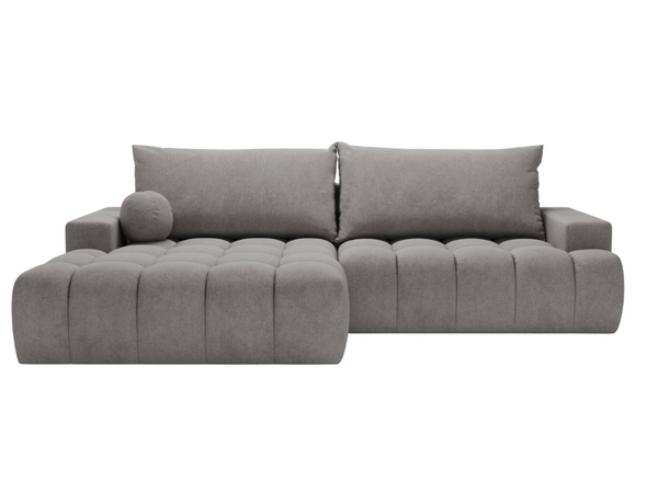 Ecksofa L-Form mit Schlaffunktion und Bettkasten Havi Links Grau