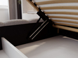 Polsterbett mit Bettkasten und Lattenrost 160x200 Modo aus Bouclé-Stoff Grau