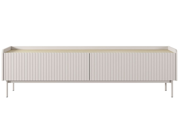 TV-Lowboard mit Türen Abios Beige, Scandi Eiche